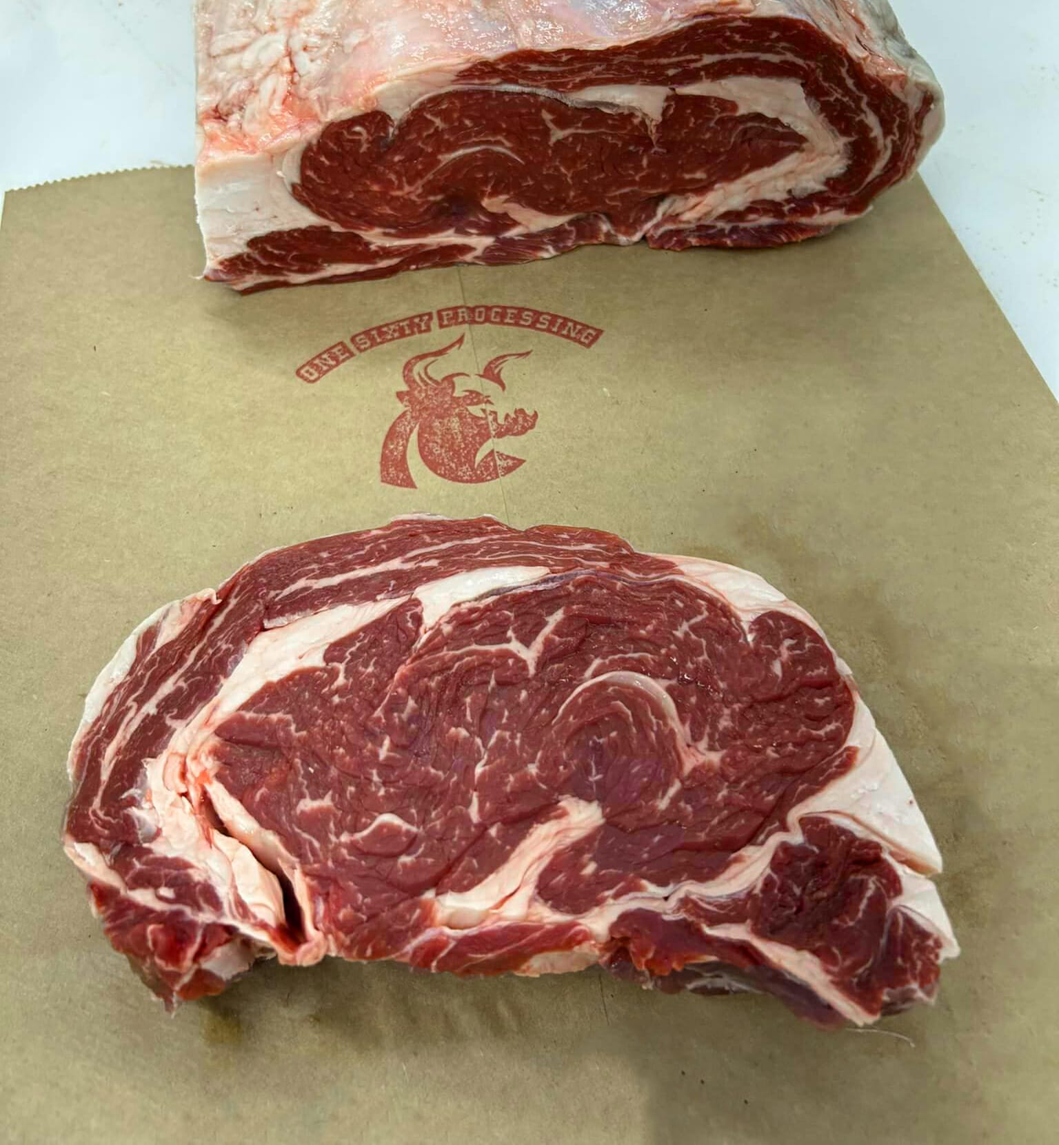 Ribeye as requested from our custom meat processing customers.